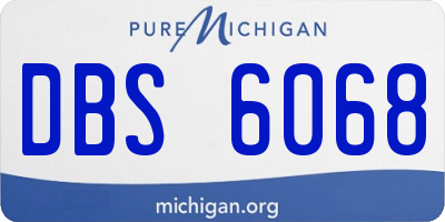 MI license plate DBS6068