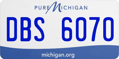 MI license plate DBS6070