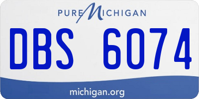 MI license plate DBS6074