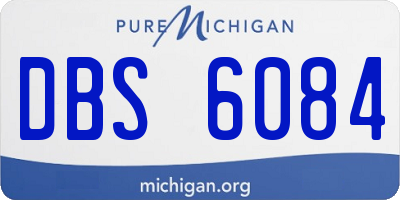 MI license plate DBS6084