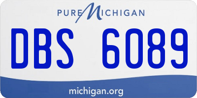MI license plate DBS6089