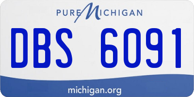 MI license plate DBS6091