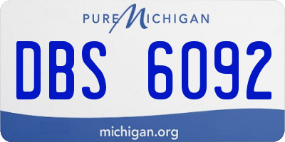 MI license plate DBS6092