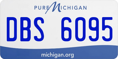 MI license plate DBS6095