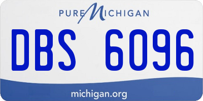 MI license plate DBS6096