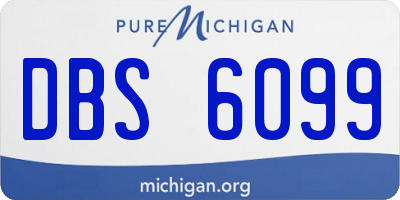 MI license plate DBS6099