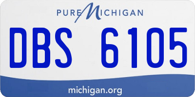 MI license plate DBS6105