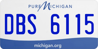 MI license plate DBS6115