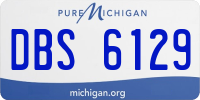 MI license plate DBS6129