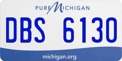 MI license plate DBS6130