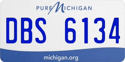 MI license plate DBS6134