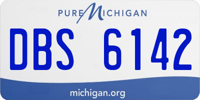 MI license plate DBS6142
