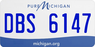 MI license plate DBS6147