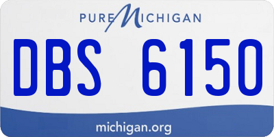 MI license plate DBS6150