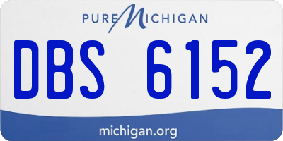 MI license plate DBS6152