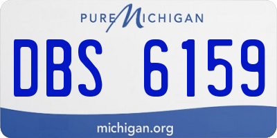 MI license plate DBS6159