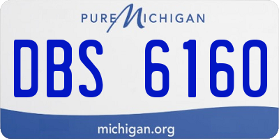 MI license plate DBS6160