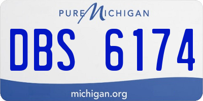 MI license plate DBS6174