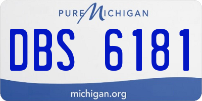 MI license plate DBS6181