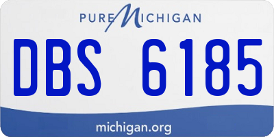 MI license plate DBS6185