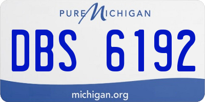 MI license plate DBS6192