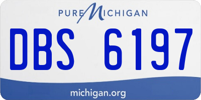 MI license plate DBS6197