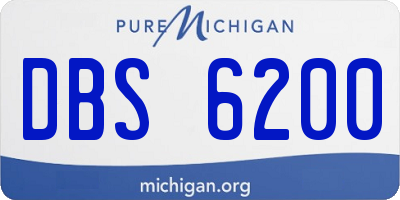 MI license plate DBS6200