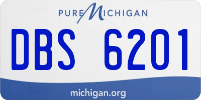 MI license plate DBS6201