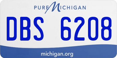 MI license plate DBS6208