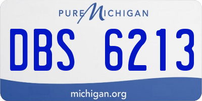 MI license plate DBS6213