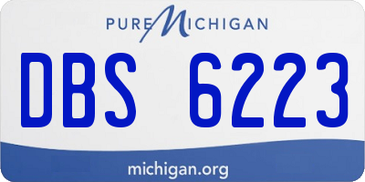 MI license plate DBS6223