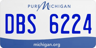 MI license plate DBS6224
