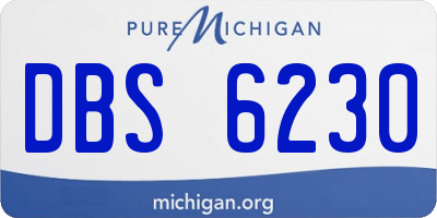 MI license plate DBS6230