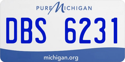 MI license plate DBS6231