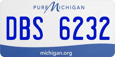 MI license plate DBS6232