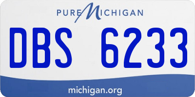 MI license plate DBS6233