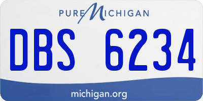 MI license plate DBS6234