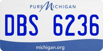 MI license plate DBS6236