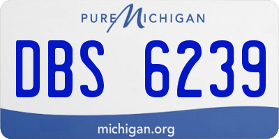 MI license plate DBS6239