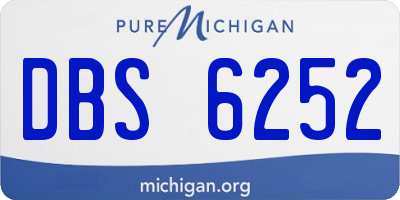MI license plate DBS6252