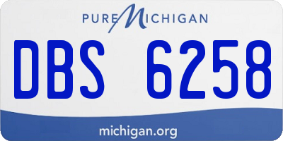 MI license plate DBS6258