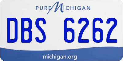 MI license plate DBS6262