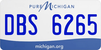 MI license plate DBS6265