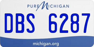 MI license plate DBS6287