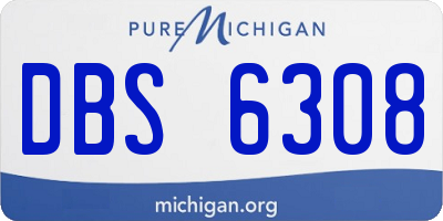 MI license plate DBS6308