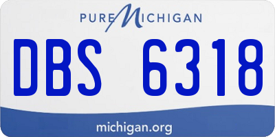 MI license plate DBS6318