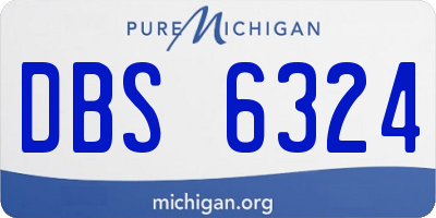 MI license plate DBS6324