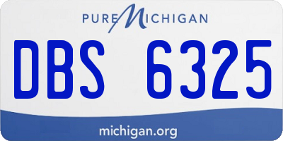 MI license plate DBS6325