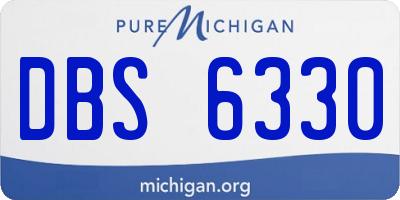 MI license plate DBS6330