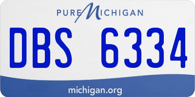 MI license plate DBS6334